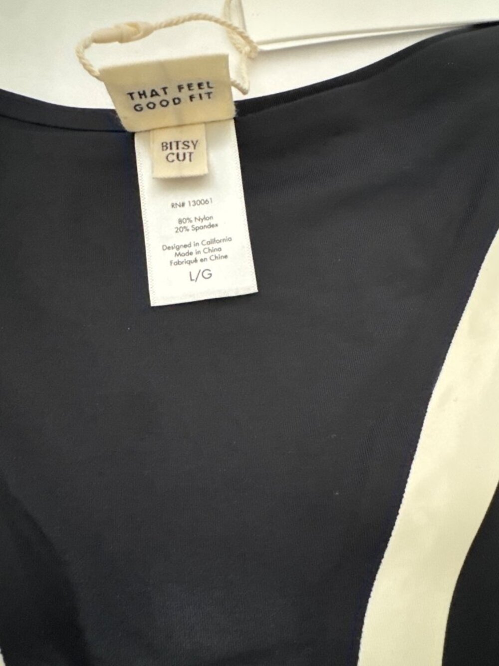 NWT L'Space Billie Bikini Bottom Bitsy Black Cream Womens Size Large - Picture 8 of 8